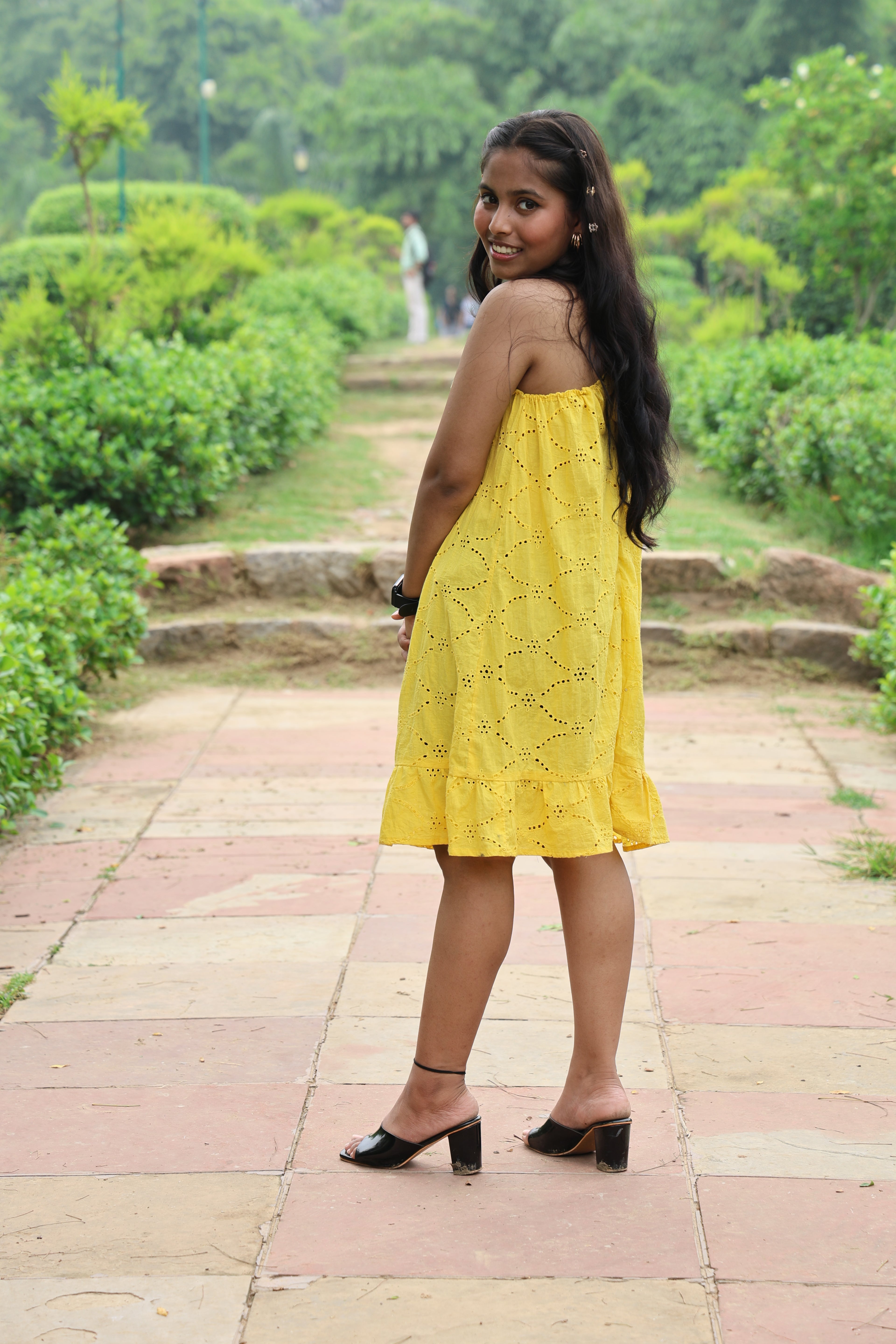Sunny Bloom Eyelet Dress