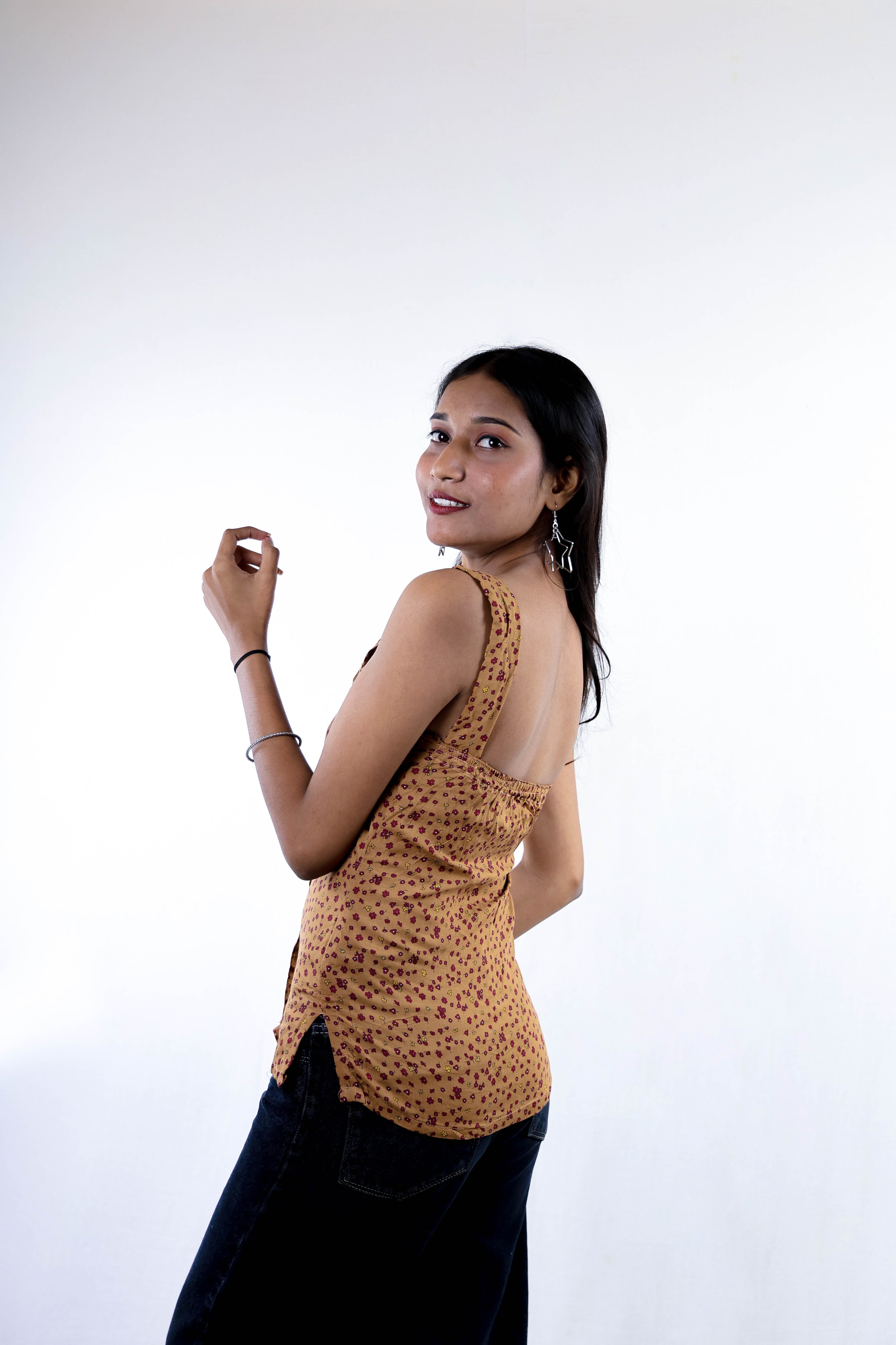 Rust Blossom Rayon Top