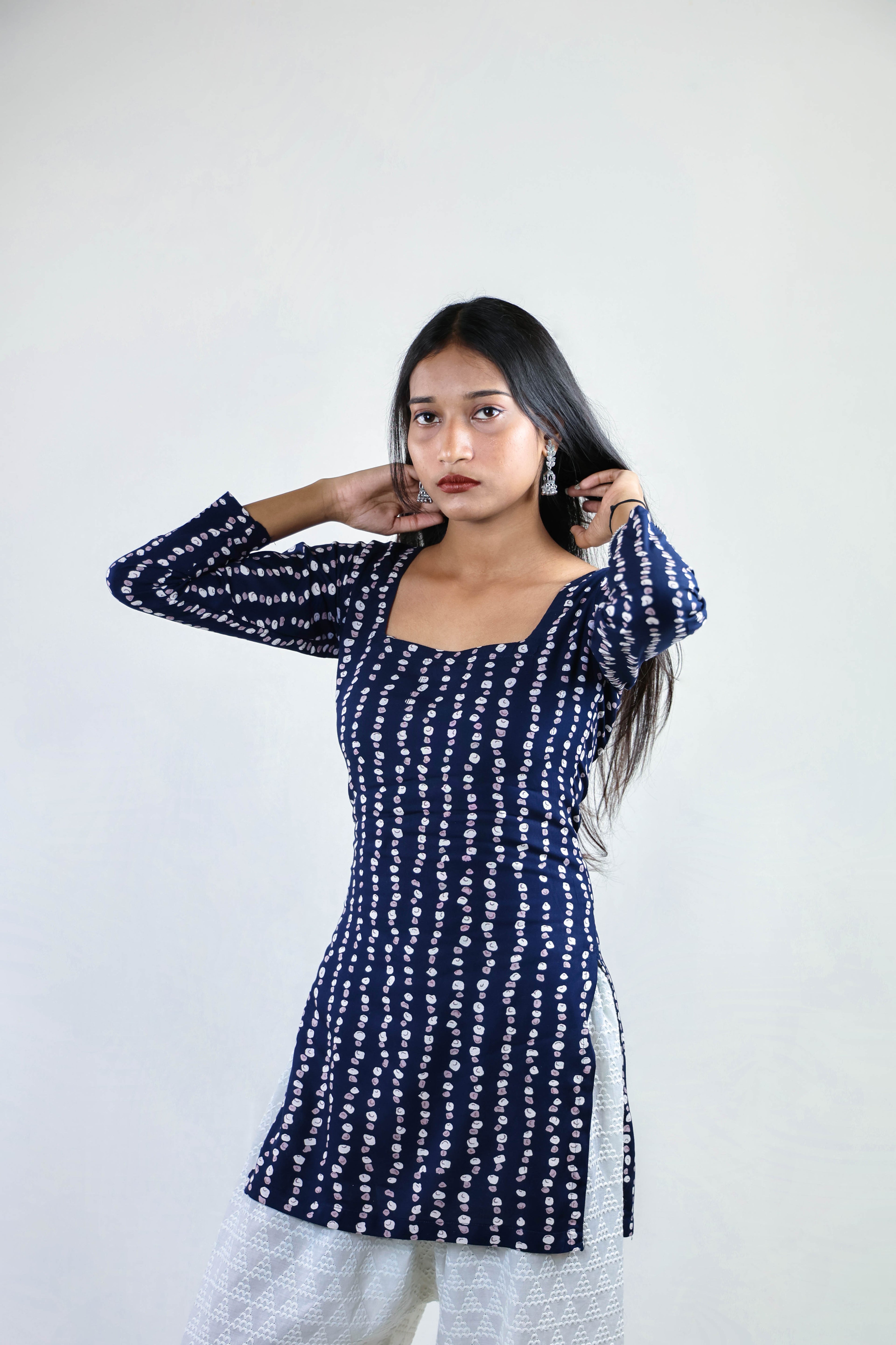 Indigo Charm Short Kurta