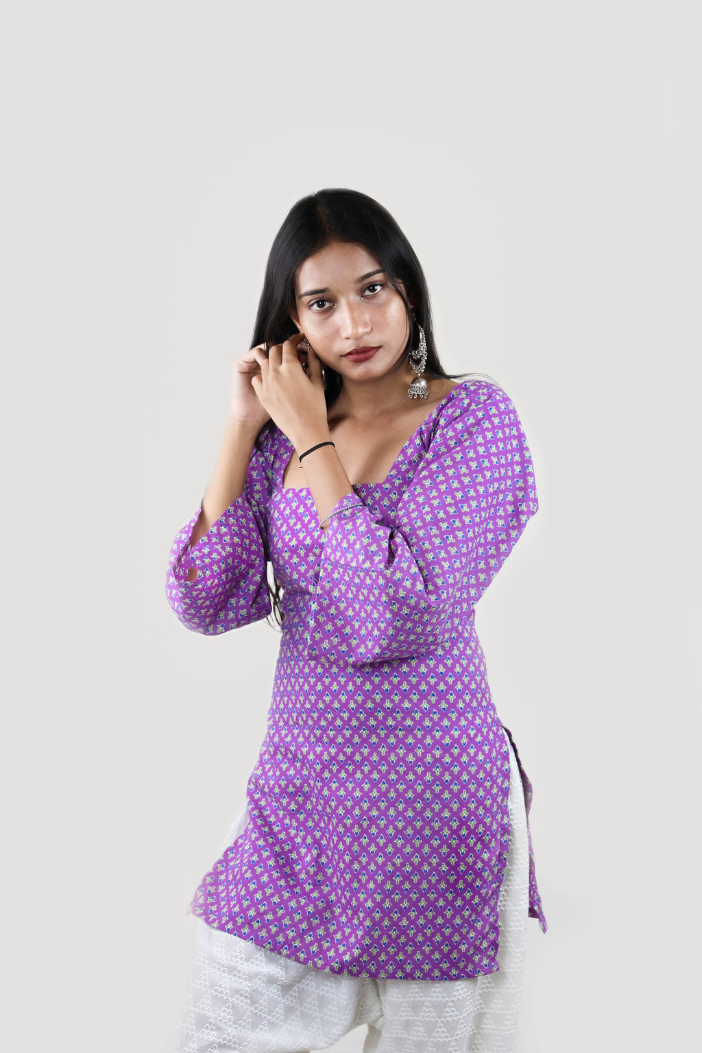 Charm Back-Tie Kurti Top