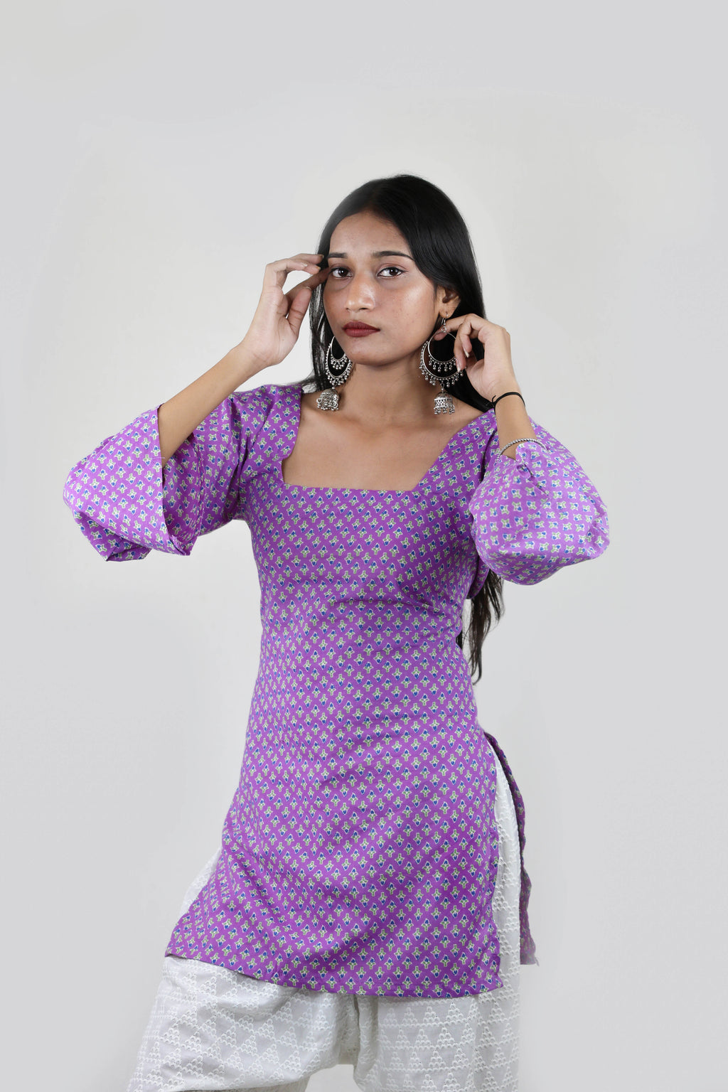 Charm Back-Tie Kurti Top