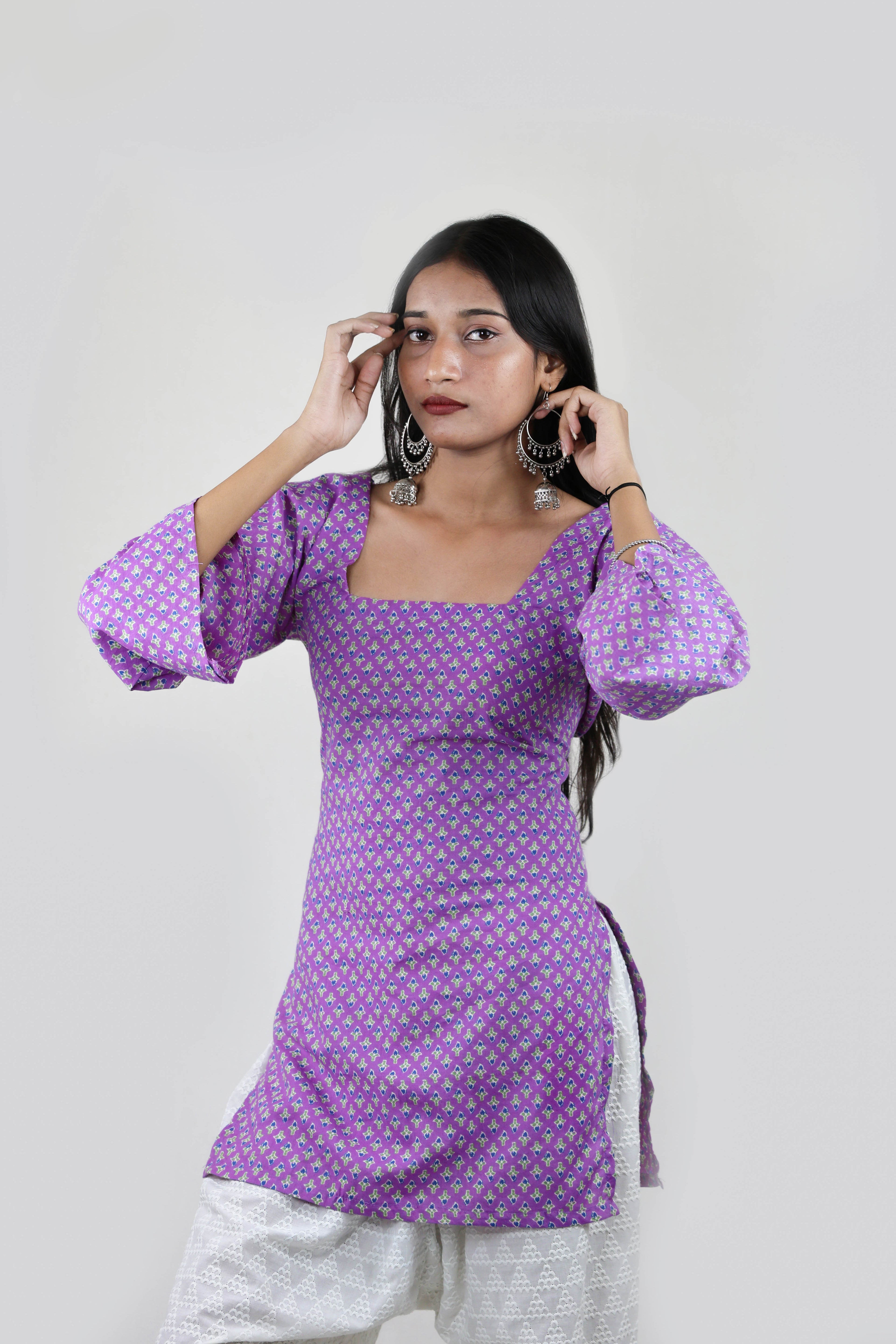 Charm Back-Tie Kurti Top